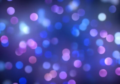 Bokeh of light on dark background. Various colorful patterns. Stock Illustration
