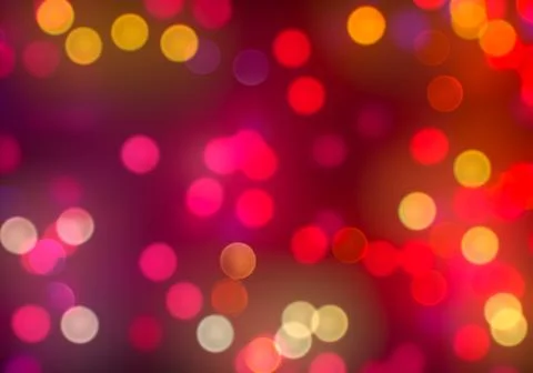 Bokeh of light on dark background. Various colorful patterns. Stock Illustration