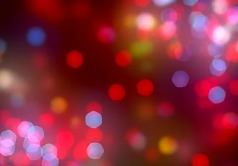 Bokeh of light on dark background. Various colorful patterns. Stock Illustration