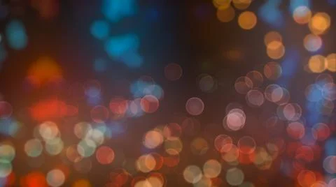 Bokeh of light on dark background. Various colorful patterns. Illustrazione stock