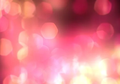 Bokeh of light on dark background. Various colorful patterns. Stock Illustration