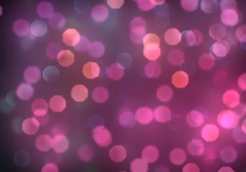 Bokeh of light on dark background. Various colorful patterns. Stock Illustration