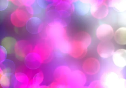 Bokeh of light on dark background. Various colorful patterns. Stock Illustration