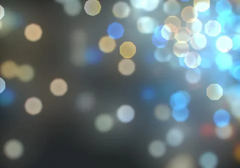 Bokeh of light on dark background. Various colorful patterns. Stock Illustration