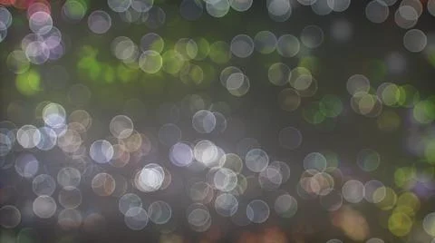 Bokeh of light on dark background. Various colorful patterns. Stock Illustration