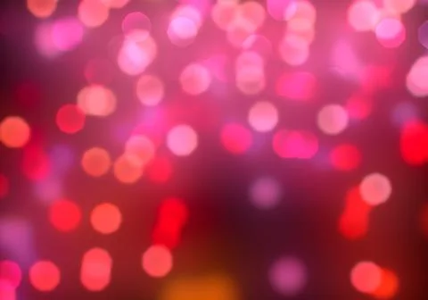 Bokeh of light on dark background. Various colorful patterns. Stock Illustration