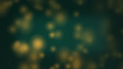 Bokeh light effect on dark green background. 2d animation Stock Footage 345555974