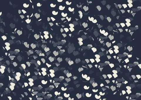 Bokeh of light in the form of bright colored hearts Stock Photos
