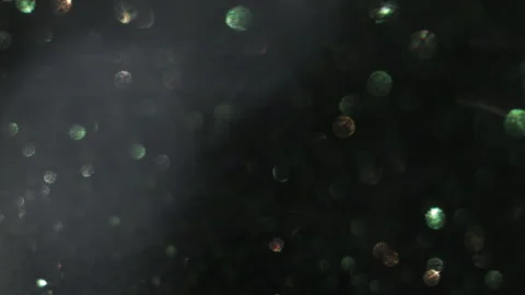 Bokeh, light leaks, black background, White and green, small, wreath-like 스톡 동영상 320648325