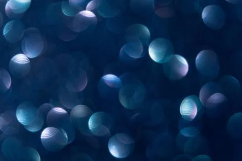 Bokeh light overlay circle pattern blue spot dark Stock Photos
