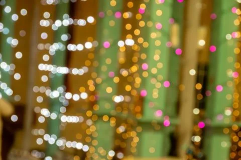 Bokeh light pattern with vertical color bands for UI design or festive digital Stock Photos