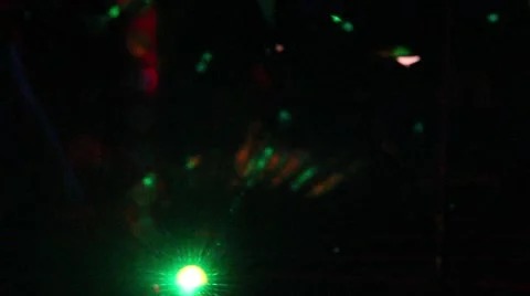Bokeh, lights and spotlight. Blurred silhuette of dancing man 2 Stock Footage 44441177