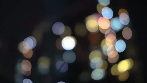 Bokeh lights of an apartment building Stock Footage 234680922
