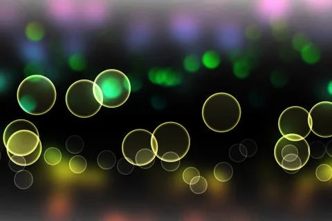 Bokeh lights as background on black 스톡 사진