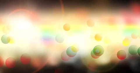 Bokeh lights as background on black Stock Photos