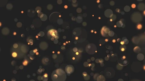 Bokeh lights background. Defocused night lights golden particles Stock Footage 89728408