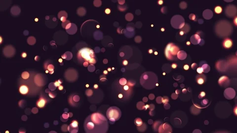 Bokeh lights background. Defocused night lights golden and violet particles Stock Footage 89728428