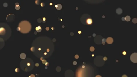 Bokeh lights background. Defocused night lights golden particles Stock Footage 89728443
