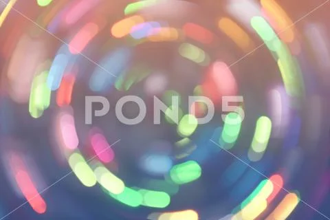 Bokeh lights background retro colorful whirl new year Stock Photos