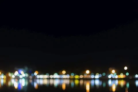 Bokeh lights background of town Stock Photos