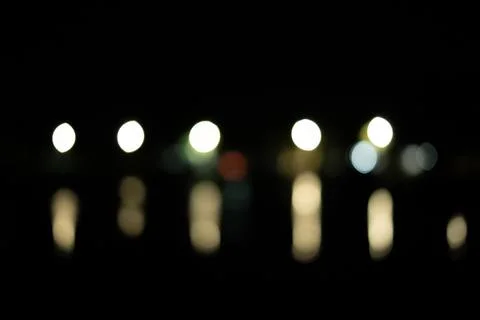 Bokeh lights - Black background Stock Photos