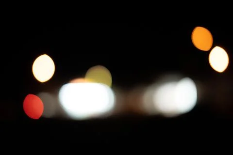 Bokeh lights - Black background Stock Photos
