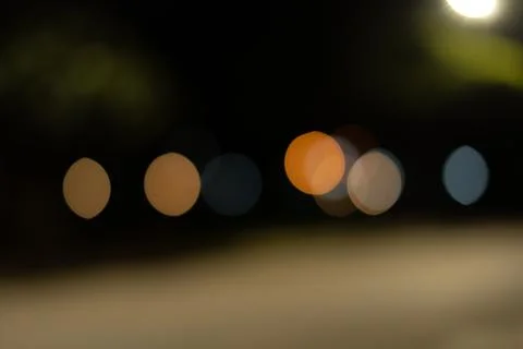 Bokeh lights - Black background Stock Photos