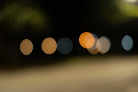 Bokeh lights - Black background Stock Photos