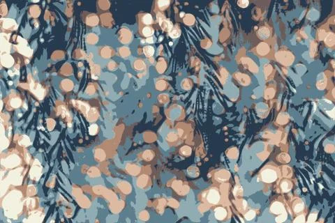 Bokeh lights on a christmas pine tree warm atmosphere Stock Illustration