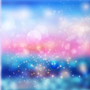 Bokeh lights effect on colorful gradient background イラスト素材