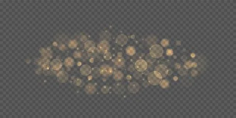 Bokeh lights effect. Festive purple and golden luminous background Stock Illustration