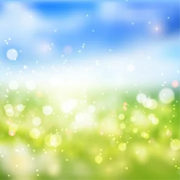 Bokeh lights effect on fresh spring gradient  background 스톡 일러스트
