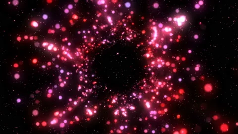 Bokeh lights. Festive motion backdrop. Defocused light background Stock Footage 124336748