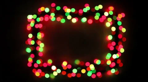 Bokeh lights frame Stock Footage 35574311