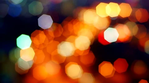 Bokeh Lights in Motion Stock Footage 49132998