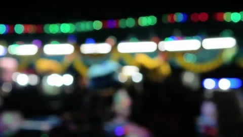 Bokeh lights at night. blur on lights Stock Footage 308134191