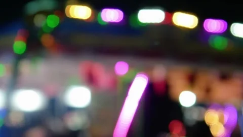 Bokeh lights at night. blur on lights Stock Footage 308134215