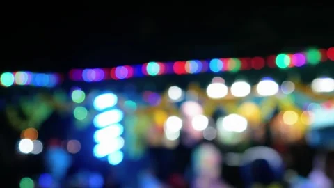 Bokeh lights at night. blur on lights Stock Footage 308134252