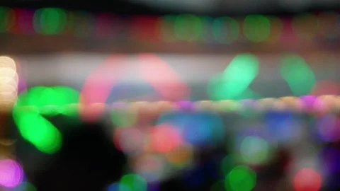 Bokeh lights at night. blur on lights Stock Footage 308134306