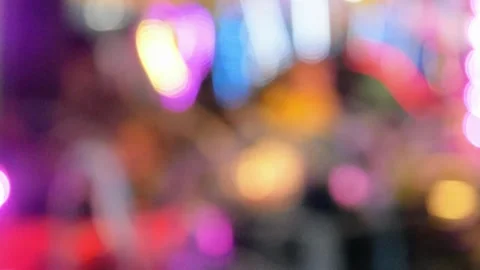 Bokeh lights at night. blur on lights Stock Footage 308134317