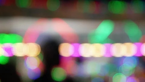 Bokeh lights at night. blur on lights Stock Footage 308134329
