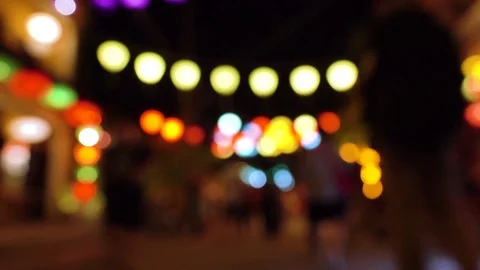 Bokeh lights at night Stock Footage 83685801