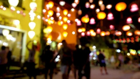 Bokeh lights at night Stock Footage 83685876