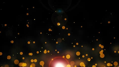 Bokeh lights over glowing flare at bottom festive abstract sparkle effect a.. Vidéo 335102973