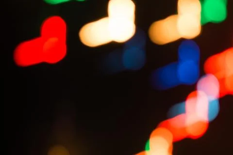 Bokeh lights overlay. Background. Texture. Christmas lights.  Motion blur. Foto stock