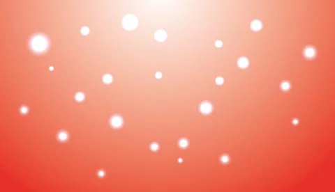 Bokeh lights on red gradient background, vector illustration. Stock Illustration