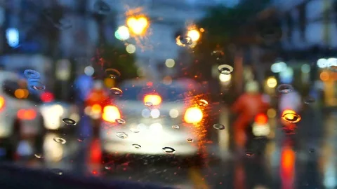 Bokeh lights from traffic Stock Footage 77461391