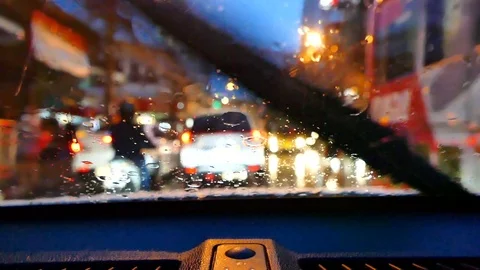 Bokeh lights from traffic Video stock 77462156