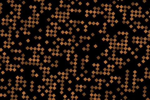 Bokeh lights in warm tones on black background Stock Illustration