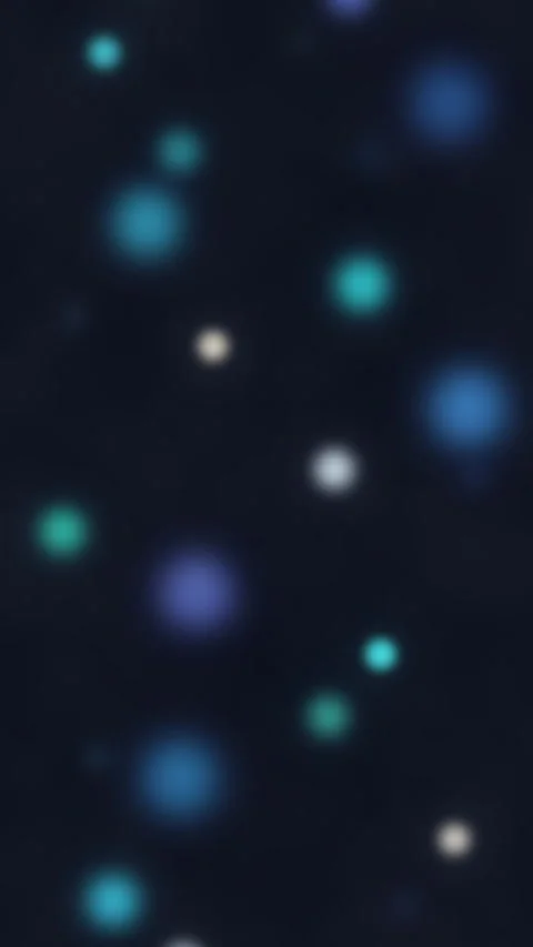 Bokeh loop background with glowing blue and green particles for motion Vídeo Stock 346648487